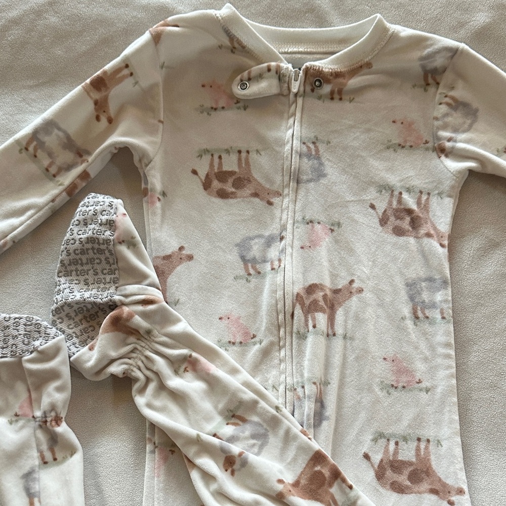 Carter's Farm Animal Print Baby Sleeper Set